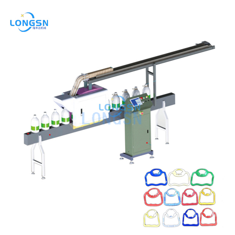 Aplicador semiautomático del anillo de la manija del cuello de la botella que presiona la máquina de inserción